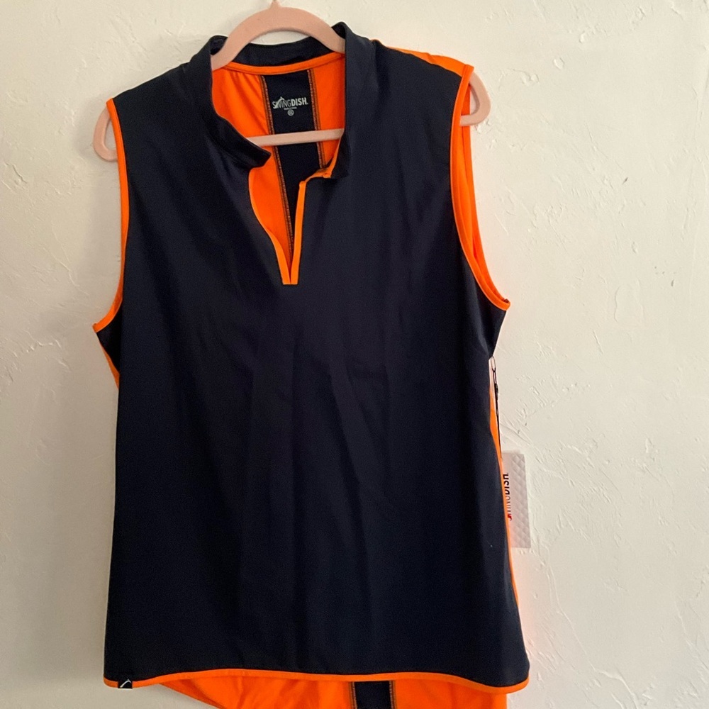 SwingDish Sleeveless Colorblock Golf Polo XXL